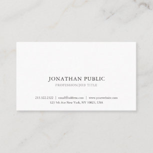 Carte De Visite Créez votre simple élégant classique profession