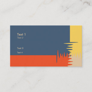 Carte De Visite Crème bleu rouge jaune
