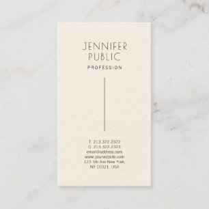 Carte De Visite Crème de signature moderne minimaliste tendance