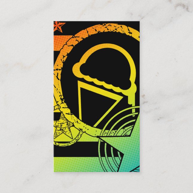 Carte De Visite crème glacée punk dripz (Devant)