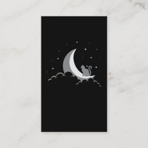 Carte De Visite Crescent Moon Spirituel Chat Gothique Pastel Wicca