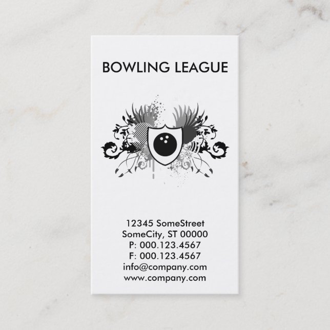 Carte De Visite crête de bowling (Devant)