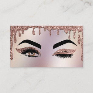 Carte De Visite Creuse d'or peintre de maquillage Wink Eye Lashes