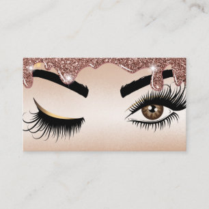 Carte De Visite Creuse d'or peintre de maquillage Wink Eye Lashes