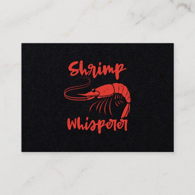 Carte De Visite Crevettes Whisperer Fruits de mer Épissette Homard (Devant)