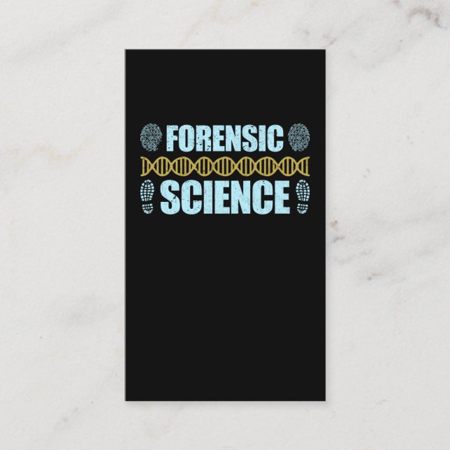 Carte De Visite Criminologie de la science judiciaire ADN détectiv (Devant)