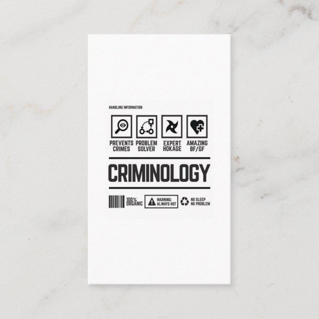 Carte De Visite criminologue (Devant)