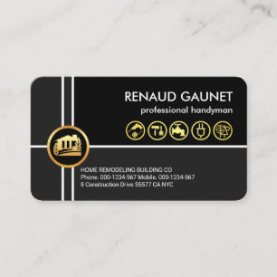 Carte De Visite Crisscross Lines Home Réparations Handyman