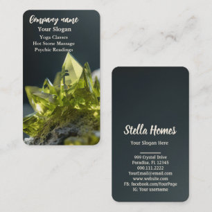 Carte De Visite Cristal Cluster Mystique Yoga Spirituel