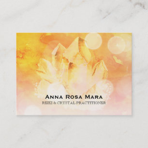 Carte De Visite ~ Cristal de citrine Reiki pour massage de Yoga