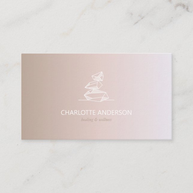 Carte De Visite Cristal de guérison spirituelle minimale (Devant)