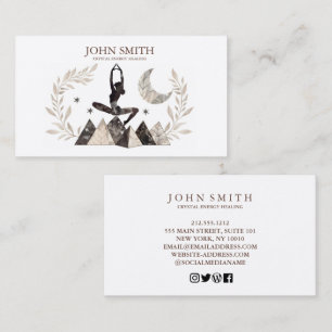 Carte De Visite Cristal Energy Healer Chakra méditation spirituell
