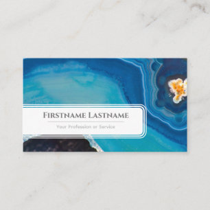 Carte De Visite cristaux bleus étincelants pour experts en gemme d