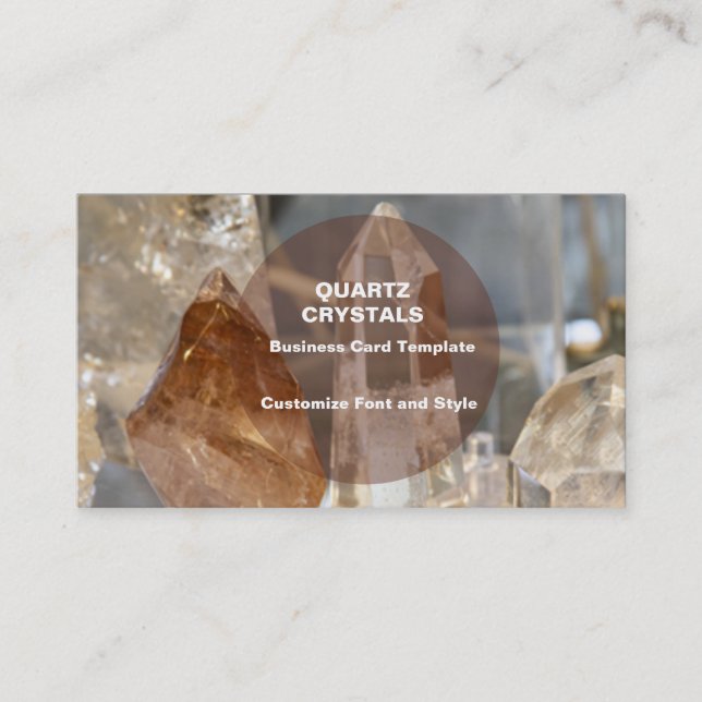 Carte De Visite Cristaux curatifs - cristaux de quartz (Devant)