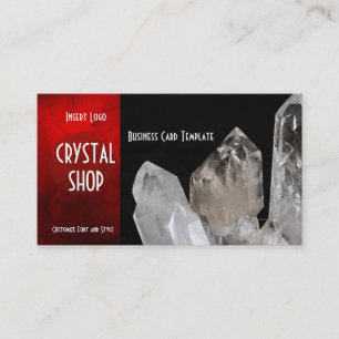 Carte De Visite Cristaux curatifs de thérapie - cristaux de quartz