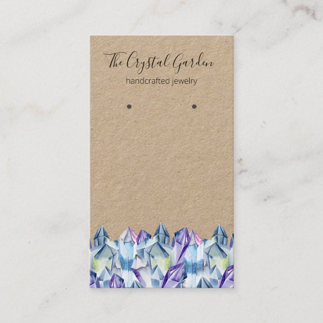 Carte De Visite Cristaux d'Améthyste de Boho spirituel portant des (Devant)
