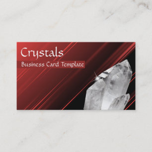 Carte De Visite Cristaux de quartz rouge et blanc