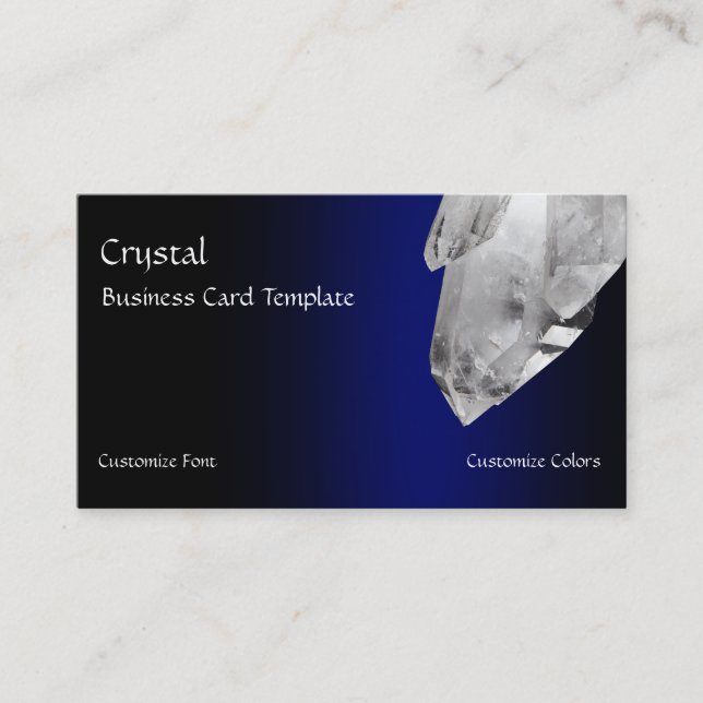 Carte De Visite Cristaux de roches de cristal de Quartz (Devant)