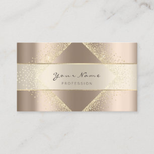 Carte De Visite Cristaux floraux d'or scintillant de Blogger