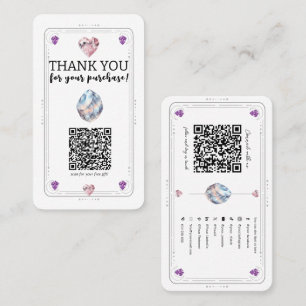 Carte De Visite Cristaux Métaphysiques Quartz Réseaux Sociaux QR