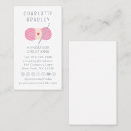 Carte De Visite Crochet artisanal simple et moderne