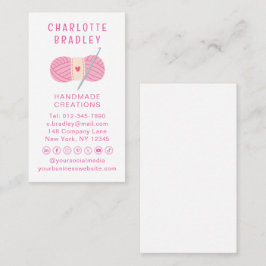 Carte De Visite Crochet artisanal simple et moderne