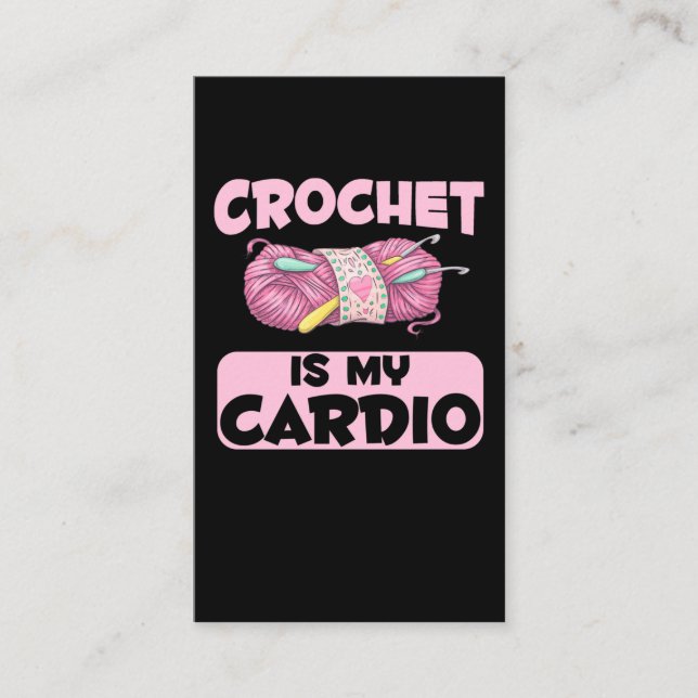 Carte De Visite Crochet Artisanat Mère Tante Fer Humour (Devant)