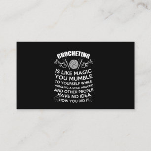 Carte De Visite Crochet, c'est comme la magie que tu te moques
