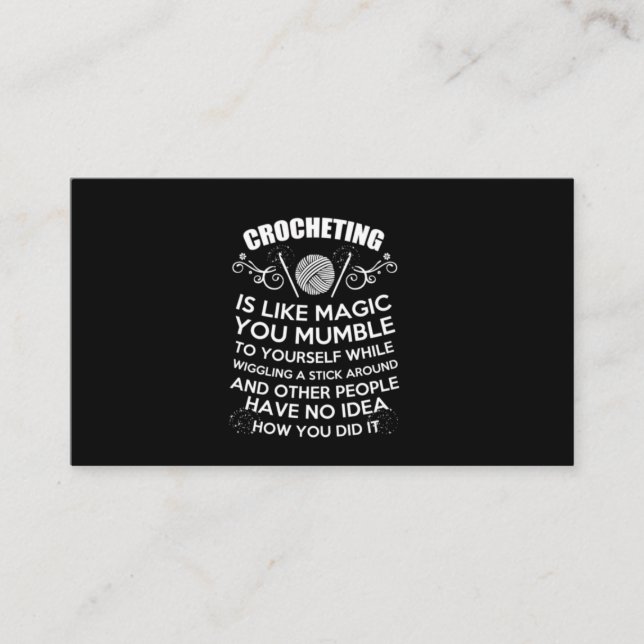 Carte De Visite Crochet, c'est comme la magie que tu te moques (Devant)
