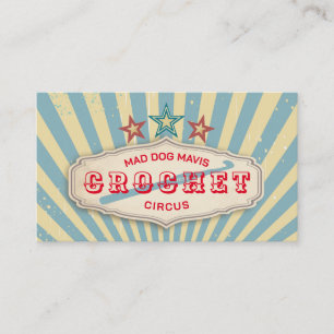Carte De Visite crochet cirque vintage crochet artisanal montrer e
