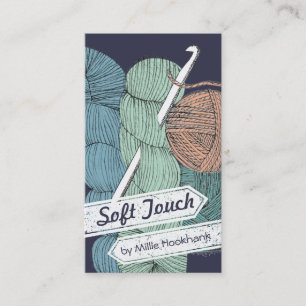 Carte De Visite Crochet de crochet tordu tiré par la main
