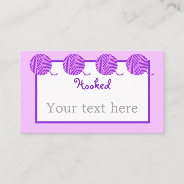 Carte De Visite Crochet de fils/Knit (Devant)