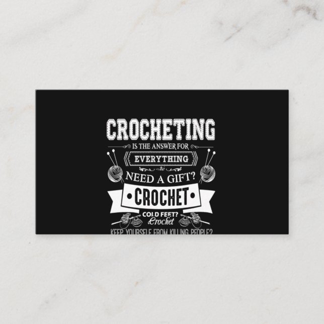 Carte De Visite Crochet Lover| I Love Crochet (Devant)