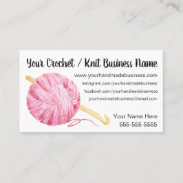 Carte De Visite Crochet rose de fil