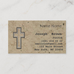 Carte De Visite Croix chrétienne professionnelle Religion Jésus