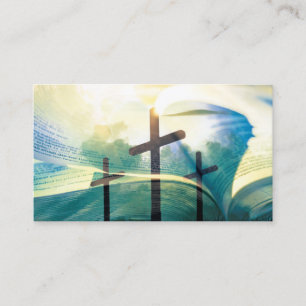 Carte De Visite Croix de la Bible chrétienne Inspiration religieus