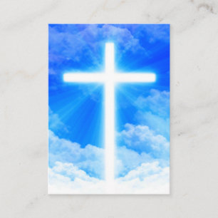 Carte De Visite Croix de lumière Jésus-Christ chrétien personna