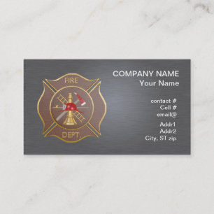 Carte De Visite Croix de lutte contre l'incendie maltaise en cuir