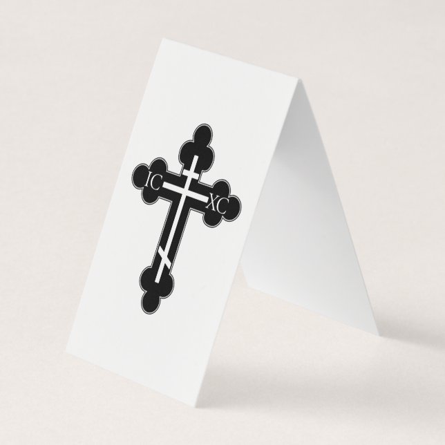Carte De Visite Croix orthodoxe (Devant)