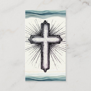 Carte De Visite Croix religieuse biblique d'inspiration chrétienne