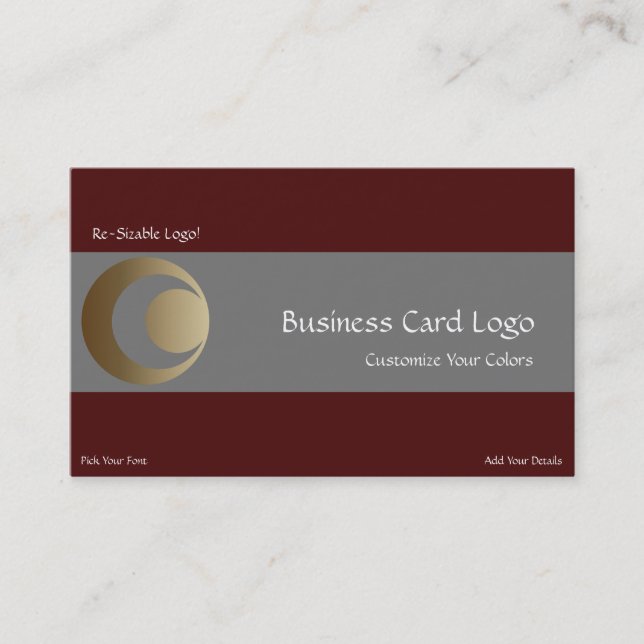 Carte De Visite Crop Circle - Symboles Planètes Crescent Moon Logo (Devant)