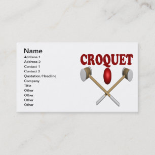 Carte De Visite Croquet