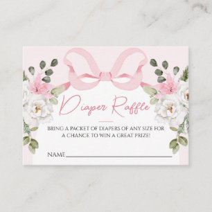 Carte De Visite Croquette Baby shower rose Pousse de la couche Car