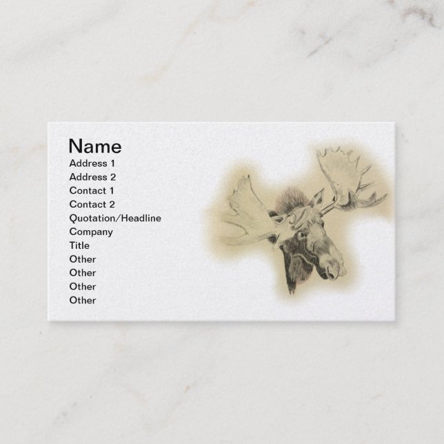 Carte De Visite Croquis principal d'orignaux (Devant)