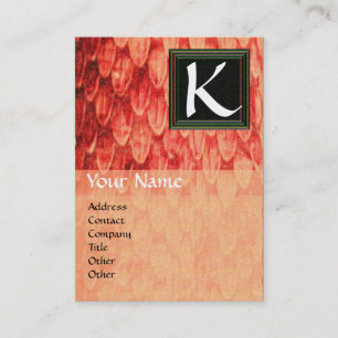 Carte De Visite CROTALUS CARRÉ MONOGRAS orange noir blanc