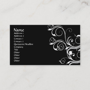 Carte De Visite Cru abstrait de blanc