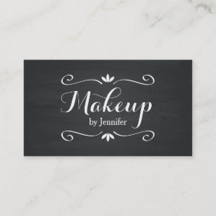 Carte De Visite Cru de noir de tableau de maquillage