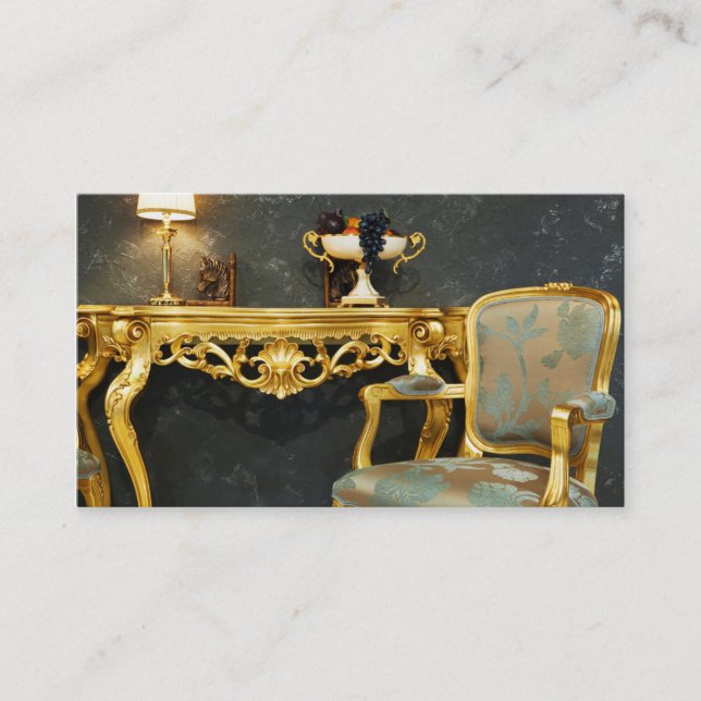 Carte De Visite Cru de style de meubles de dessinateur (Devant)