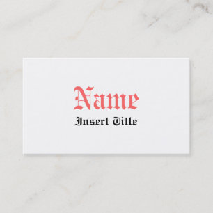 Carte De Visite Cru gothique