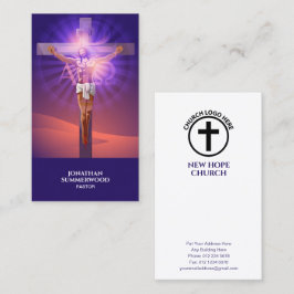 Carte De Visite Crucifixion Église chrétienne Pasteur ou évangélis